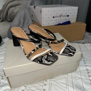 Marc Fisher Black Snake Women's Heels